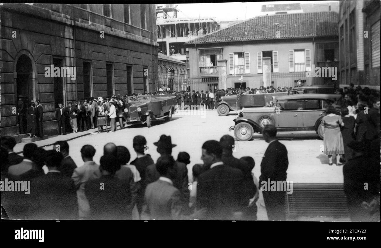 Kriegsrat gegen den ehemaligen Vizepräsidenten des Provinzrates von Oviedo, Don Valentín Álvarez, für die Ereignisse im Oktober 1934. Quelle: Album / Archivo ABC / Suárez Stockfoto