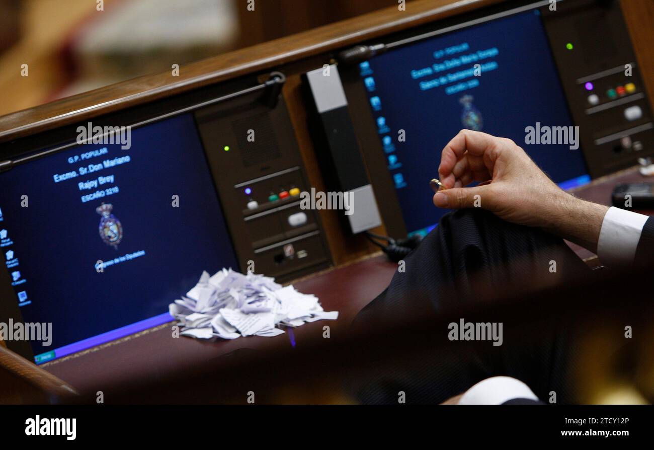 Madrid, 14. Juli 2010. Debatte über die Lage der Nation. Beitrag von Mariano Rajoy. Foto: Ignacio Gil..... Archdc. Quelle: Album / Archivo ABC / Ignacio Gil Stockfoto