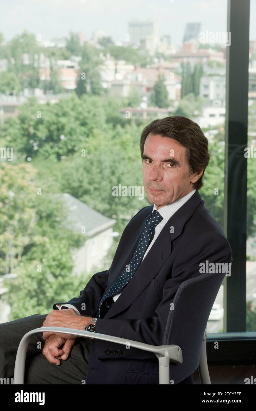 Madrid, 25.06.2015. José María Aznar in einem Interview bei der Faes-Stiftung. Foto: Matías Enkel Archdc. Quelle: Album / Archivo ABC / Matías Nieto Koenig,Matías Nieto Koenig Stockfoto