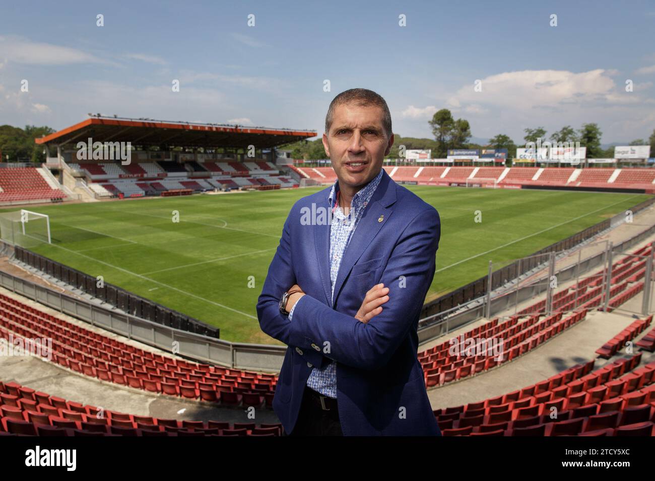 Geona, 06.01.2017. Interview mit dem Präsidenten des FC Gerona, Delfi Geli, im Stadtstadion von Montilivi. Foto: David Borrat. ARCHDC. Quelle: Album / Archivo ABC / DAVID BORRAT Stockfoto