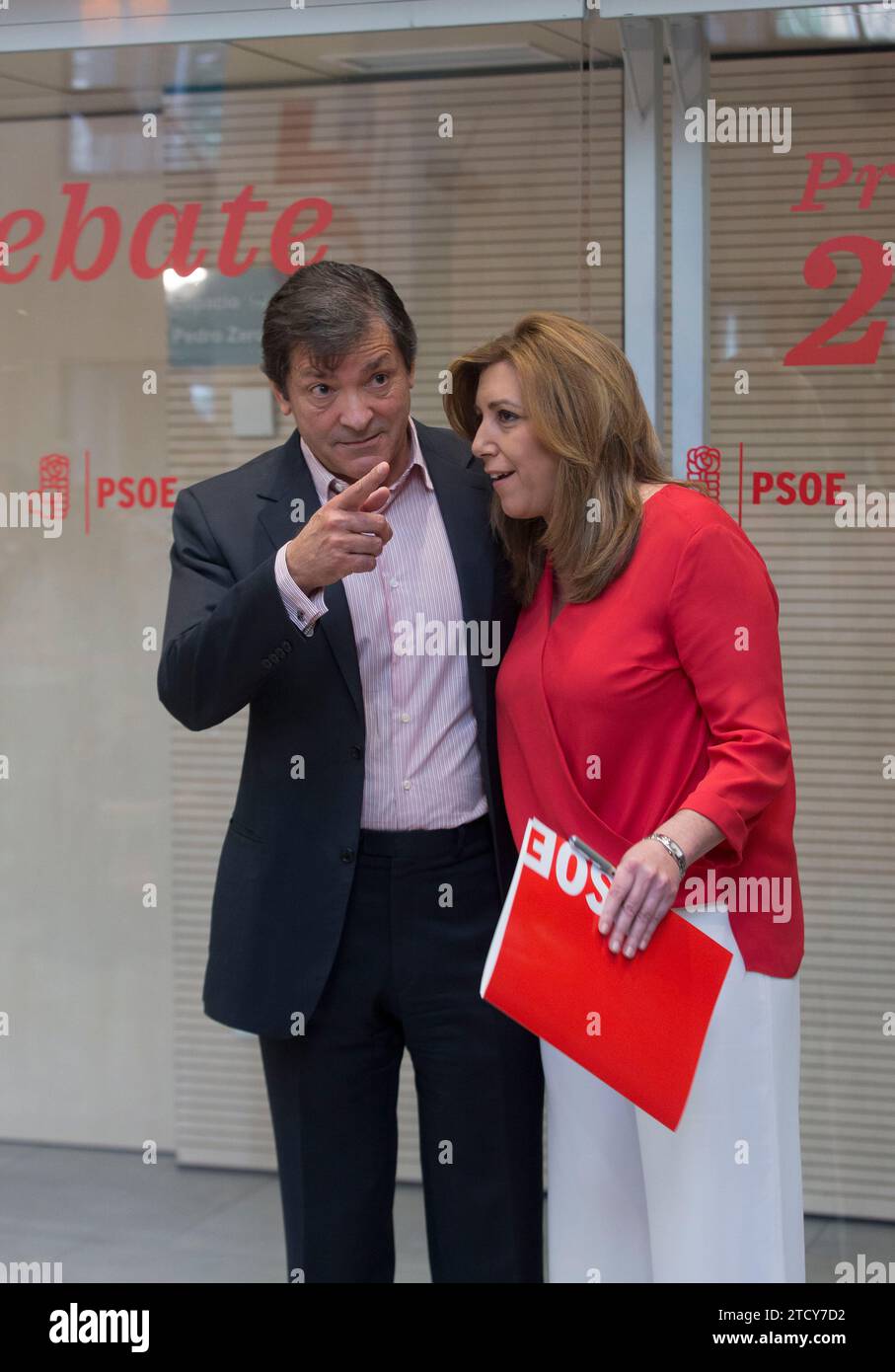 Madrid, 15.05.2017. Primärdebatte im PSOE mit Patxi López, Susana Díaz und Pedro Sánchez. Foto: Ignacio Gil Archdc. Quelle: Album / Archivo ABC / Ignacio Gil Stockfoto