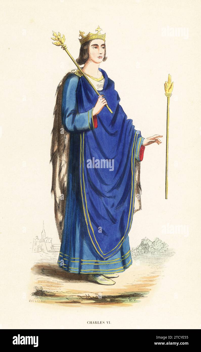 König Karl VI. Von Frankreich, der Geliebte (le BienAime) und der