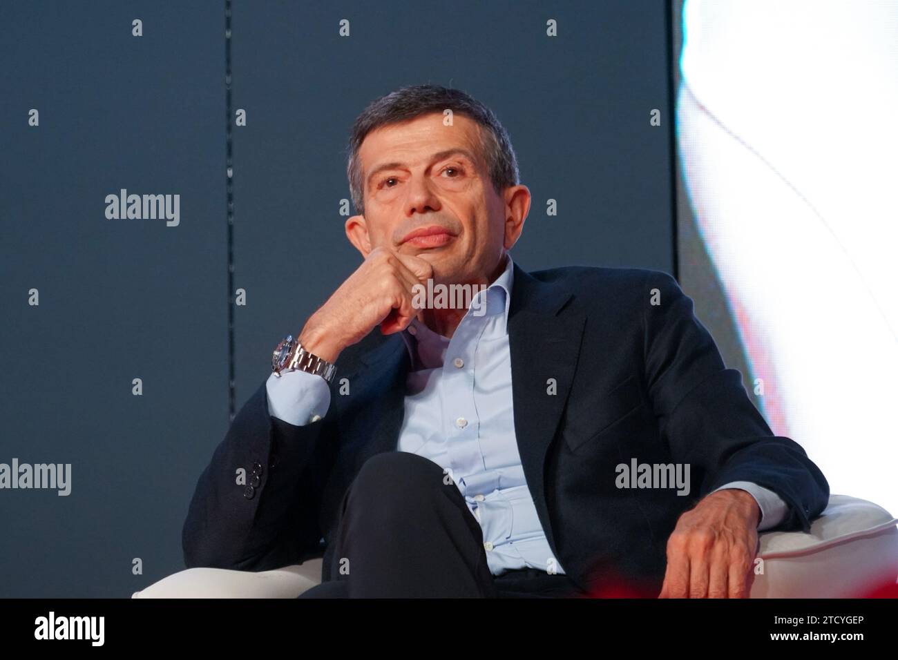 Castel Sant'Angelo, Rom, Italien, 14. Dezember 2023, Maurizio Enzo Lupi, Politiker während der von Fratelli d'it organisierten politischen Demonstration Atreju Stockfoto