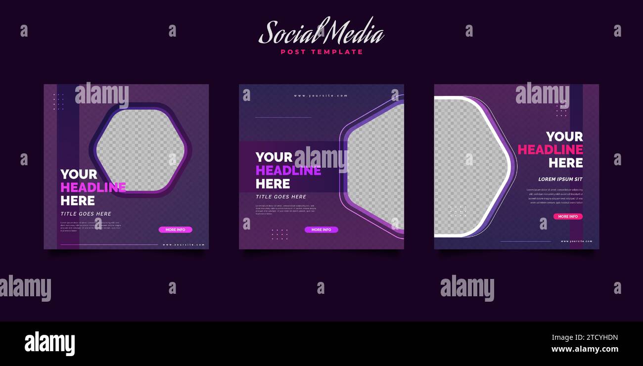 Social Media Post Template in modernem und lebendigem Stil für Modeschöpfer Stock Vektor