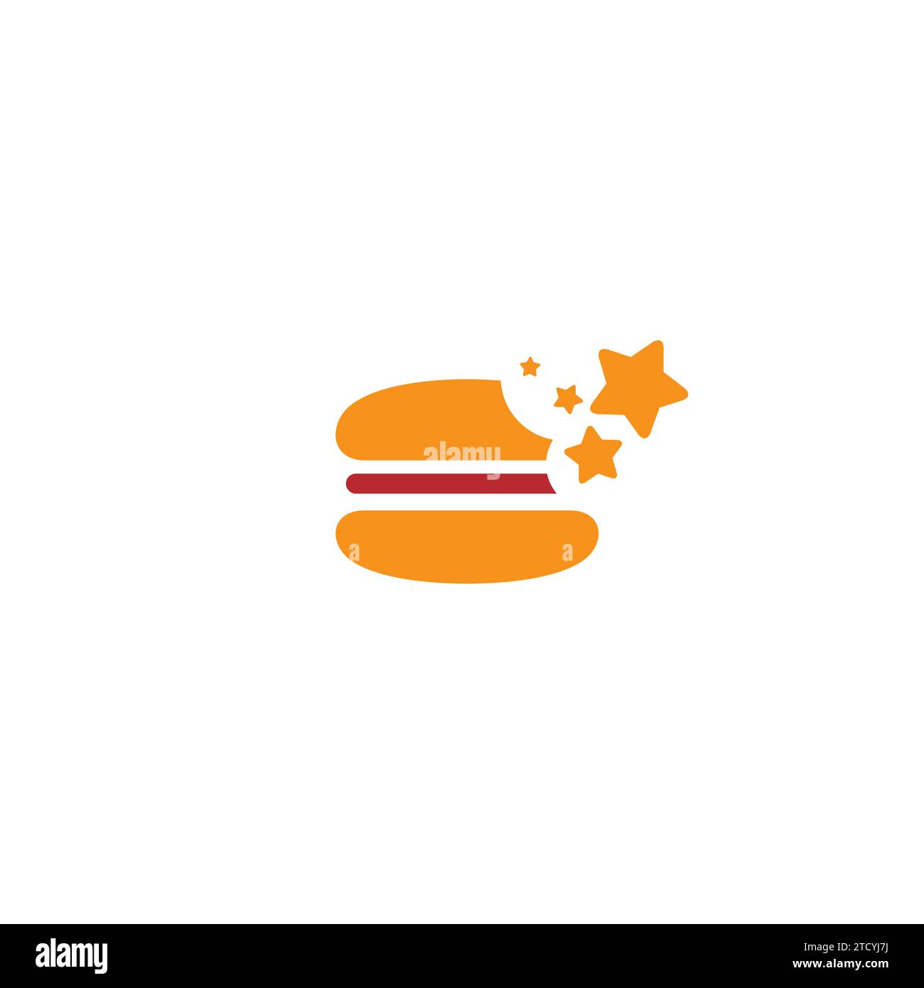 Burger Star-Logo. Symbol für Lebensmittel. Restaurant-Logo Stock Vektor