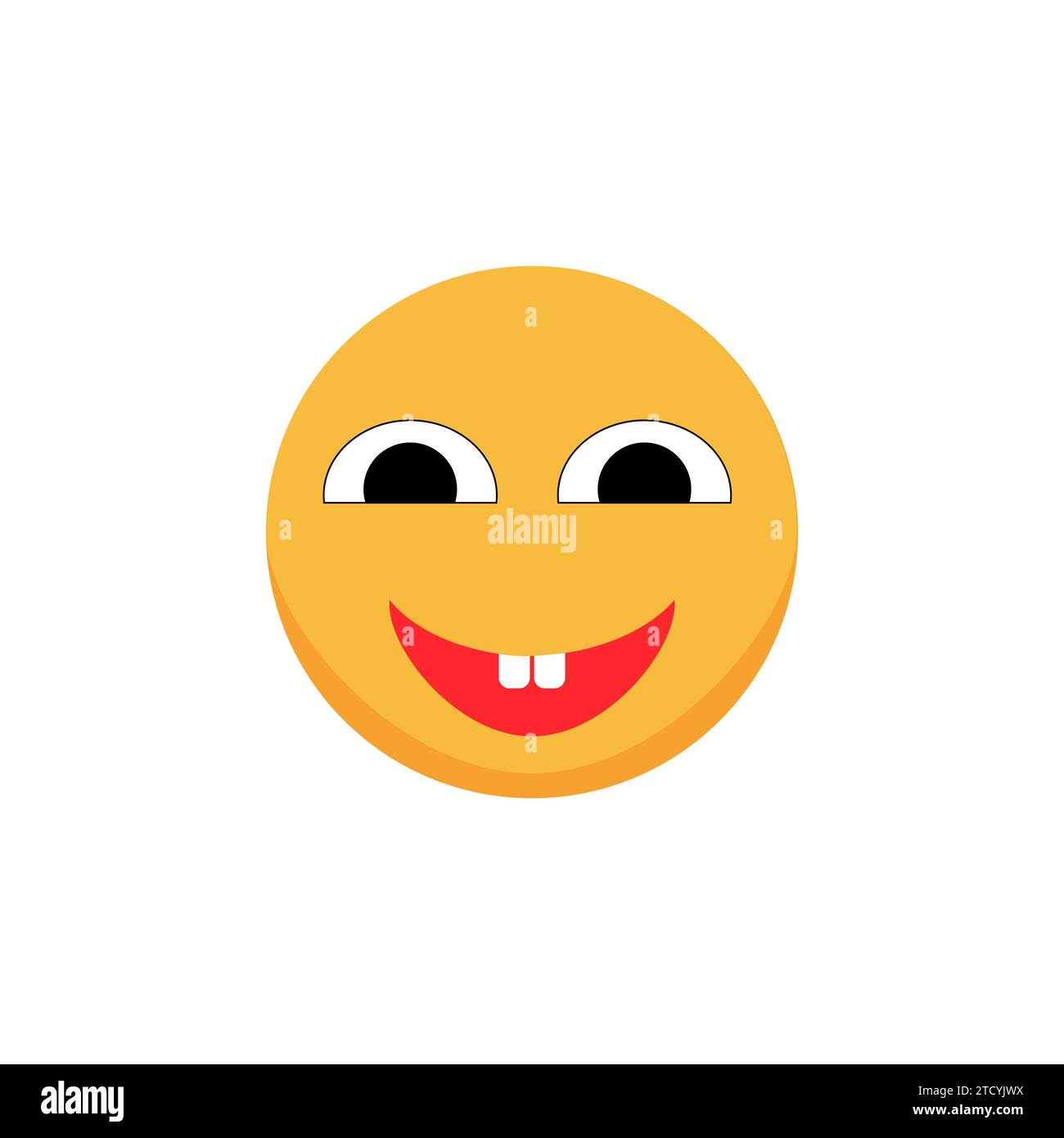 Lächelndes Emoticon. Smiley-Symbol. Comic-Emoji. Vektorabbildung. Stock Vektor