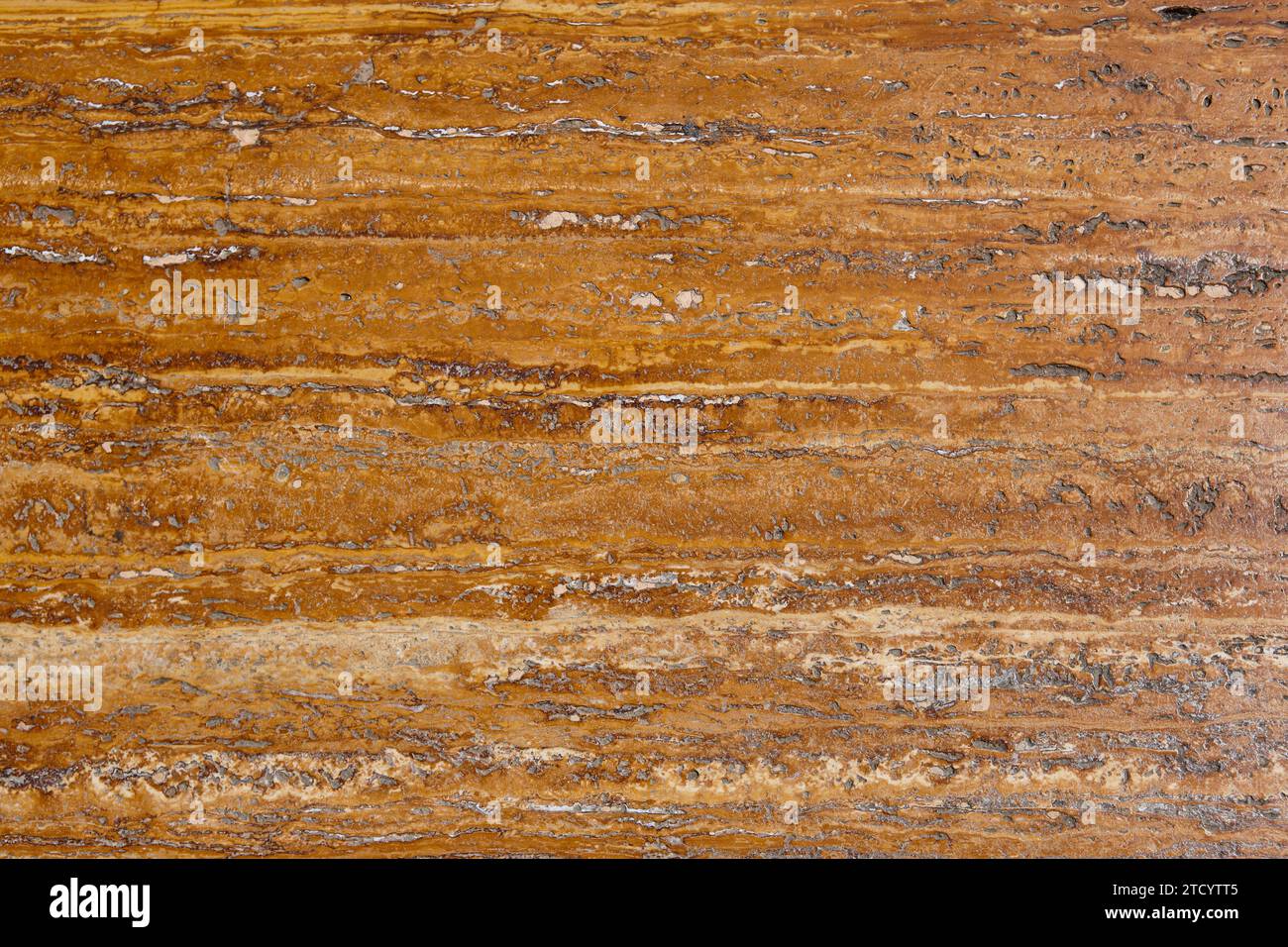 Strukturiertes braunes und weißes Veinendetail aus natürlichem Marmor. Mineral Stockfoto