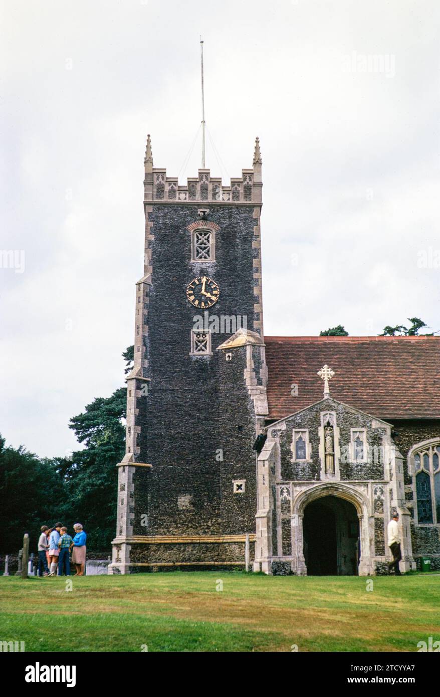 Church of Saint Mary Magdalene, Royal Estate, Sandringham, Norfolk, England, UK Juli 1970 Stockfoto