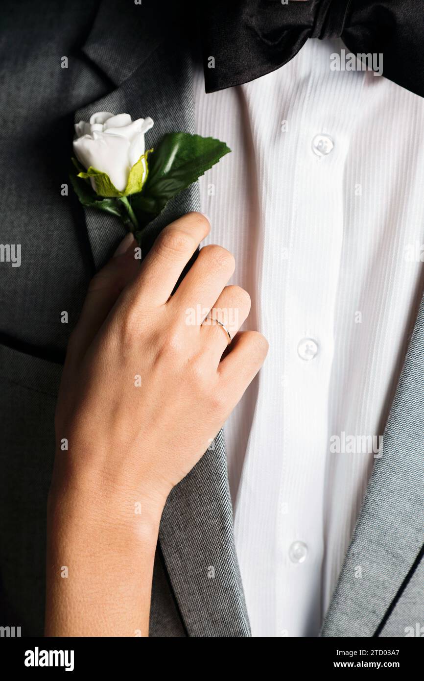 Hintergrund der Eheringe. Vorlage für Verlobung oder Heirat Stockfoto