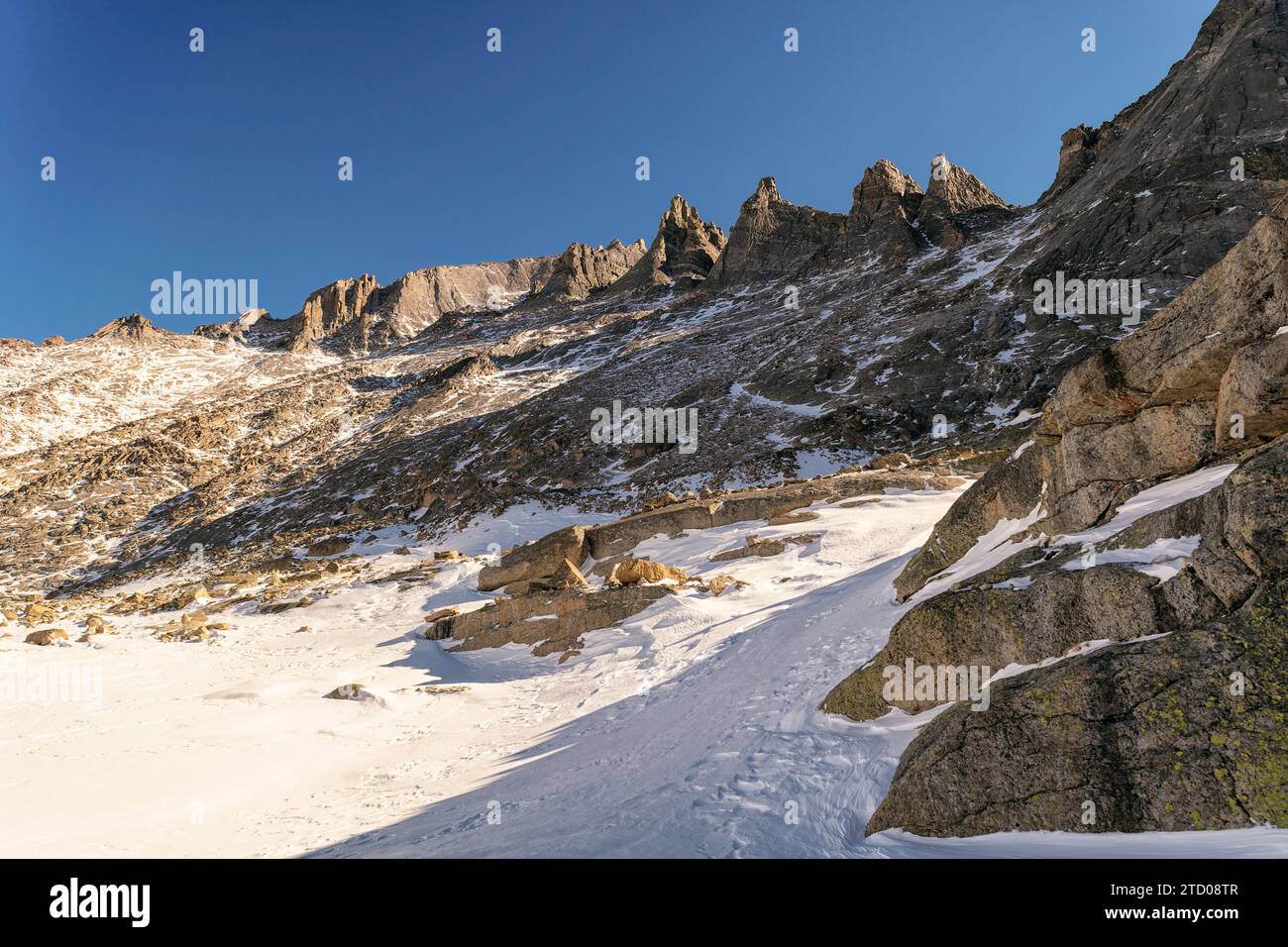 Der Trog unter dem Longs Peak, Colorado Stockfoto