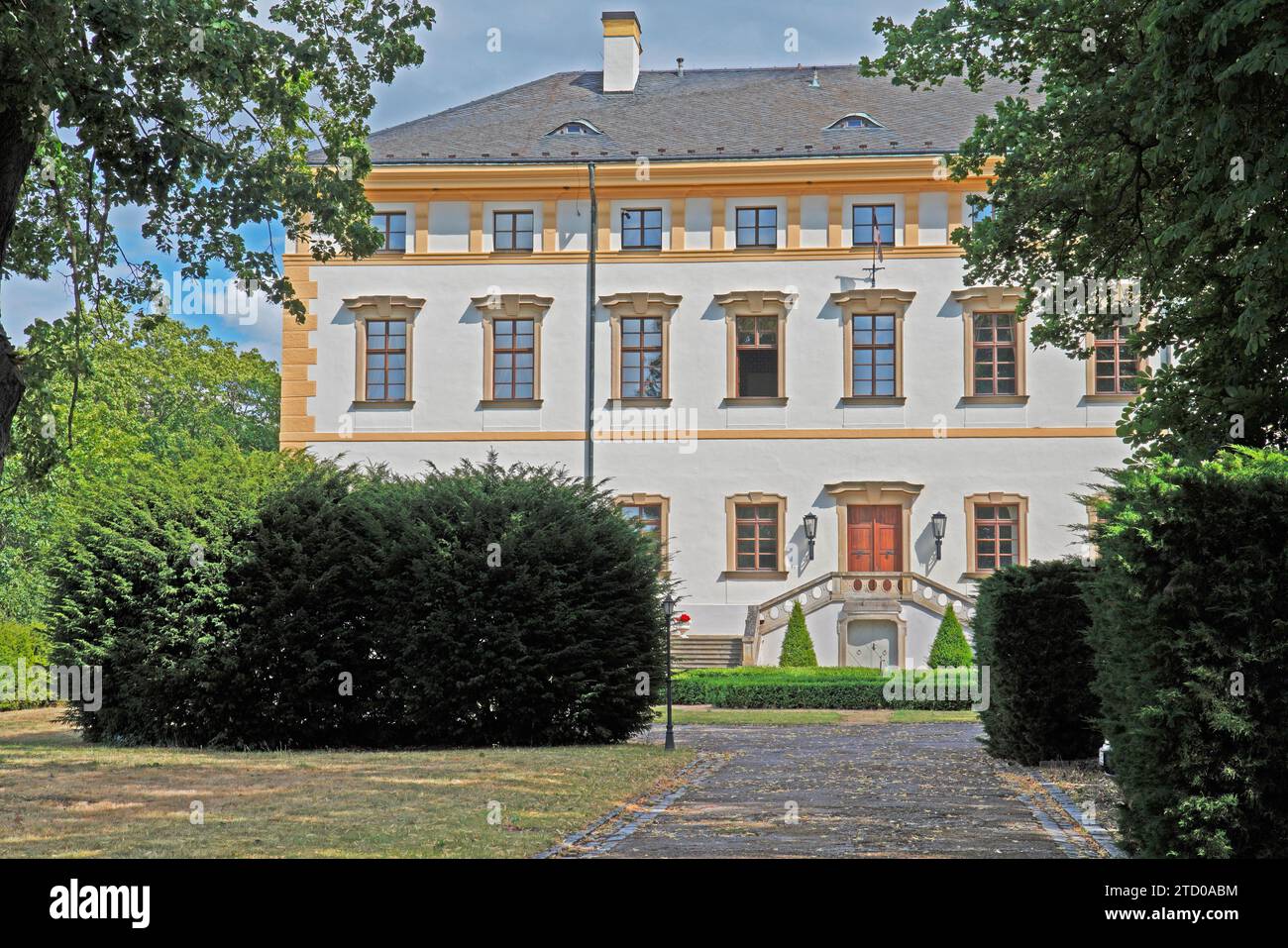 West Side, Schloss, Valec, Region Karlsbad, Tschechische Republik Stockfoto