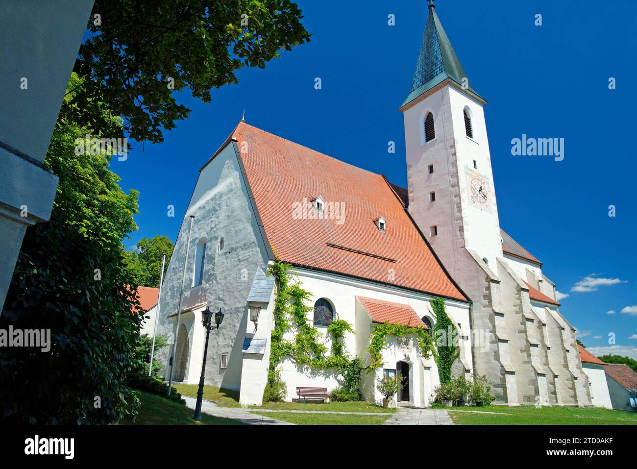 Katolische Pfarrkirche,zu Maria Himmelfahrt am Berge,Raabs an der Thaya,Niederösterreich,Österreich Stockfoto