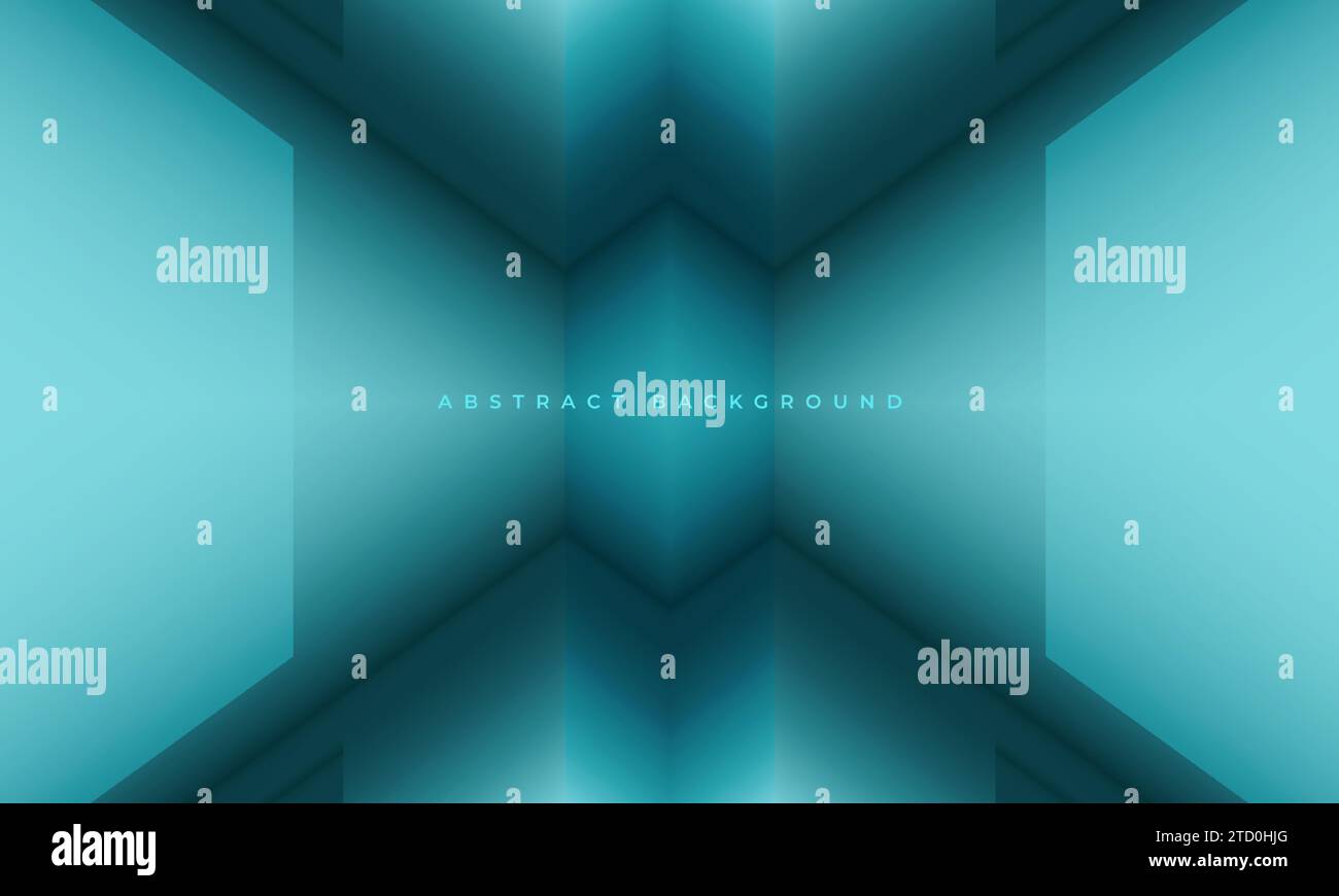 Abstrakter moderner geometrischer blauer Hintergrund mit 3D-Formen. Vektorabbildung Stock Vektor