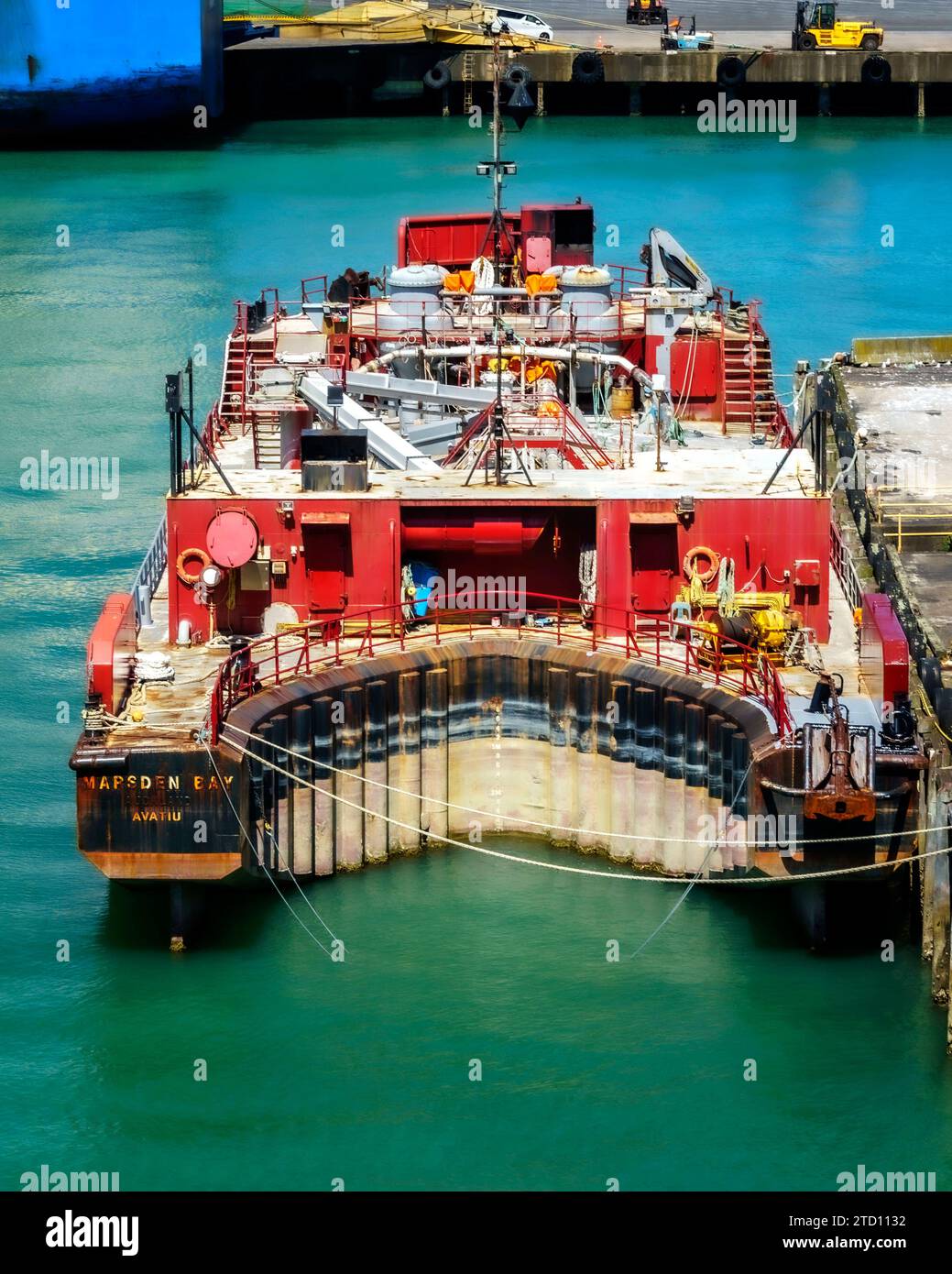 Der flüssige Massengutschiff Marsden Bay in Auckland, NZL Stockfoto