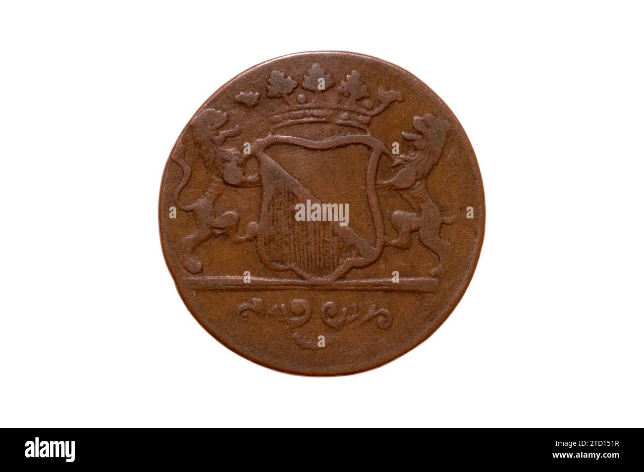 Niederländische Republik Eine Duit Münze Stockfoto