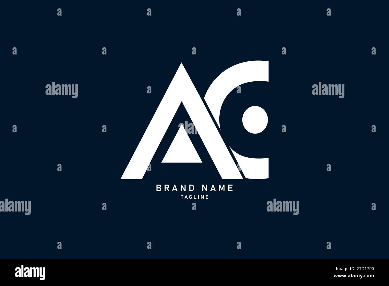 Buchstaben Buchstaben Creative Monogramm Logo A C, C A, A und C Vektorillustration. Stock Vektor