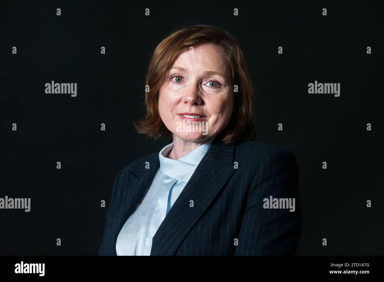 Englischer Dichter und Romancier Lavinia Greenlaw besucht einen Fotoauftrag während des Edinburgh International Book Festival am 12. August 2017 in Edinburgh, Scotl Stockfoto