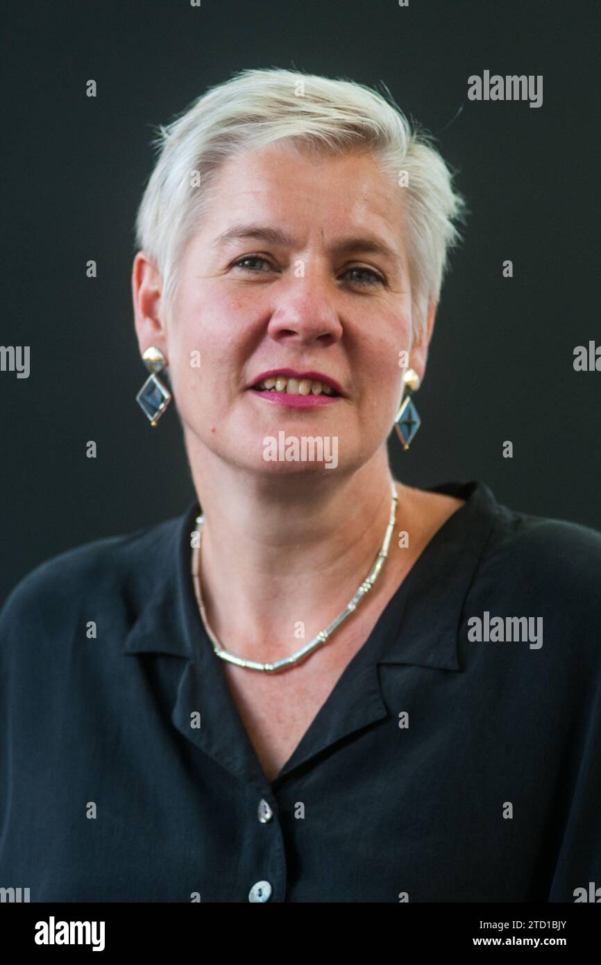 Englisch Autor von Kinder- und Bücher Tanya Landman besucht einen Fotoauftrag während des Edinburgh International Book Festival am 12. August, 20. Stockfoto