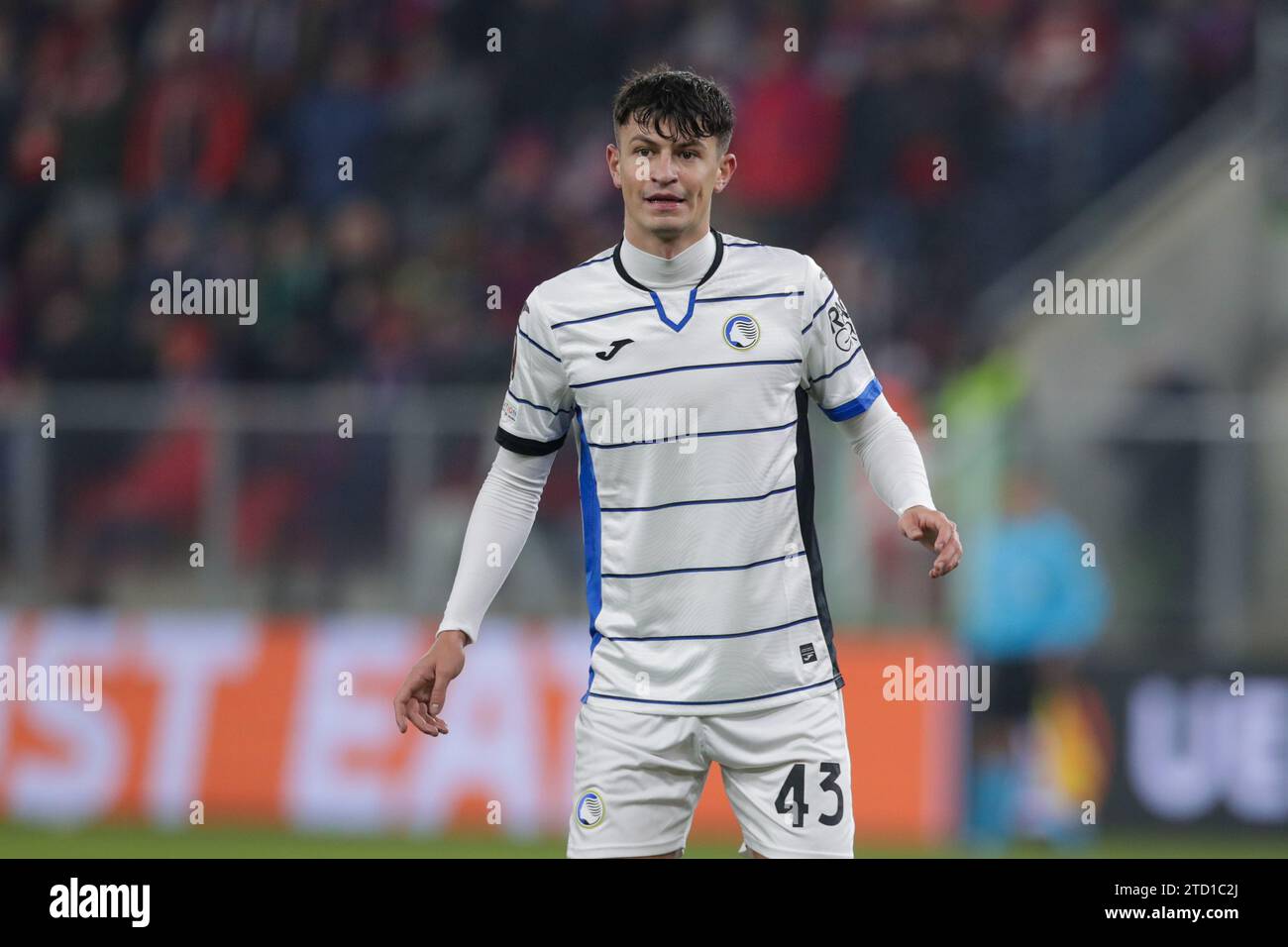 Giovanni Bonfanti aus Atalanta wurde während des Fußballspiels der UEFA Europa League 2023/2024 zwischen Rakow Czestochowa und Atalanta im ArcelorMittal Park gesehen. Endpunktzahl: Rakow Czestochowa 0:4 Atalanta. (Foto: Grzegorz Wajda / SOPA Images/SIPA USA) Stockfoto