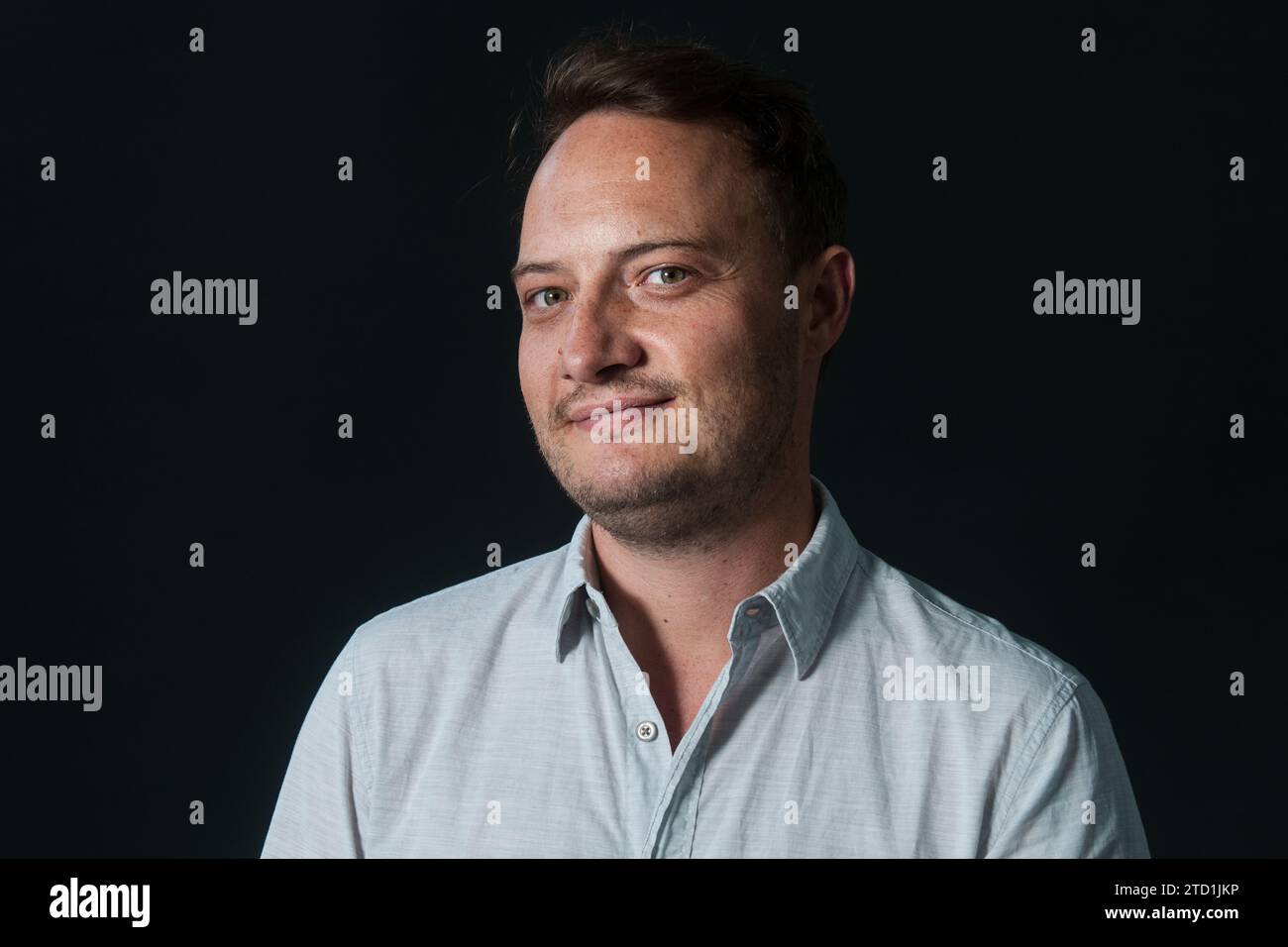 Will Hill nimmt an einem Fotogespräch während des Edinburgh International Book Festival am August 2017 in Edinburgh Teil. Stockfoto