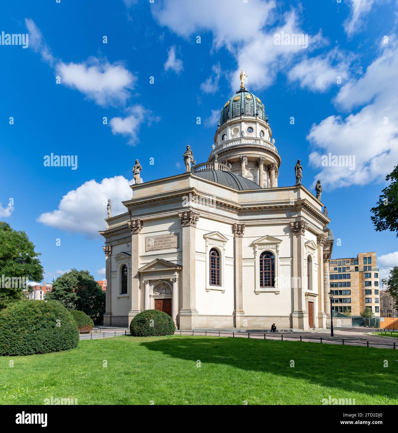 Ein Bild der Neuen Kirche oder des Deutschen Doms in Berlin. Stockfoto