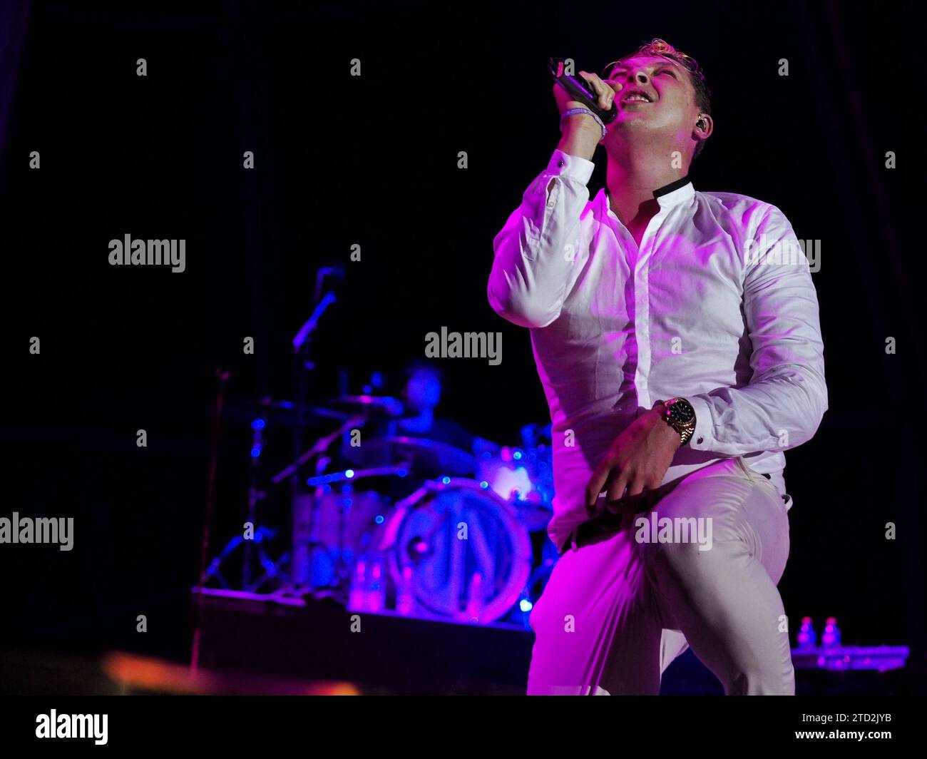 Valladolid, 09.03.2016. Konzert von John Newman bei den Feierlichkeiten der Jungfrau von San Lorenzo. Foto: Fernando Blanco ARCHDC. Quelle: Album / Archivo ABC / Fernando Blanco Stockfoto