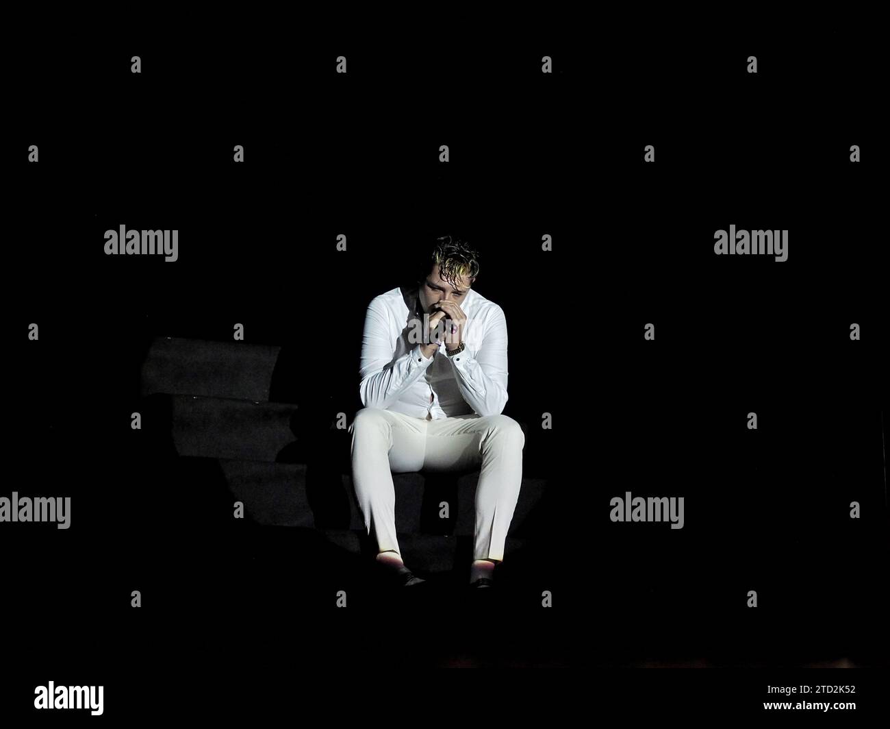 Valladolid, 09.03.2016. Konzert von John Newman bei den Feierlichkeiten der Jungfrau von San Lorenzo. Foto: Fernando Blanco ARCHDC. Quelle: Album / Archivo ABC / Fernando Blanco Stockfoto