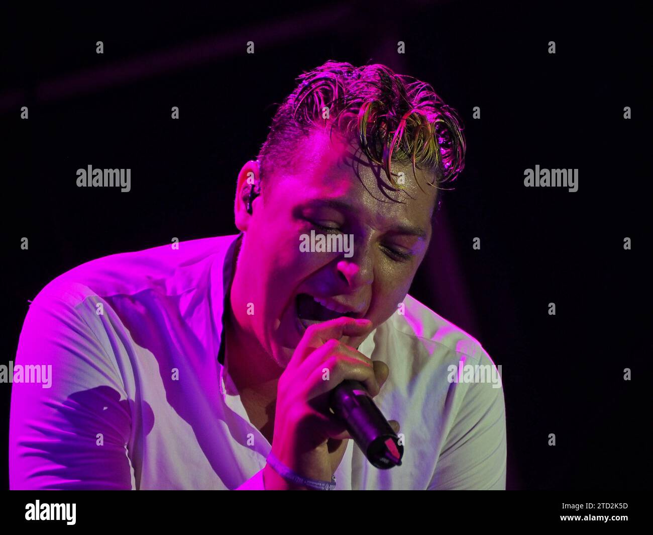 Valladolid, 09.03.2016. Konzert von John Newman bei den Feierlichkeiten der Jungfrau von San Lorenzo. Foto: Fernando Blanco ARCHDC. Quelle: Album / Archivo ABC / Fernando Blanco Stockfoto