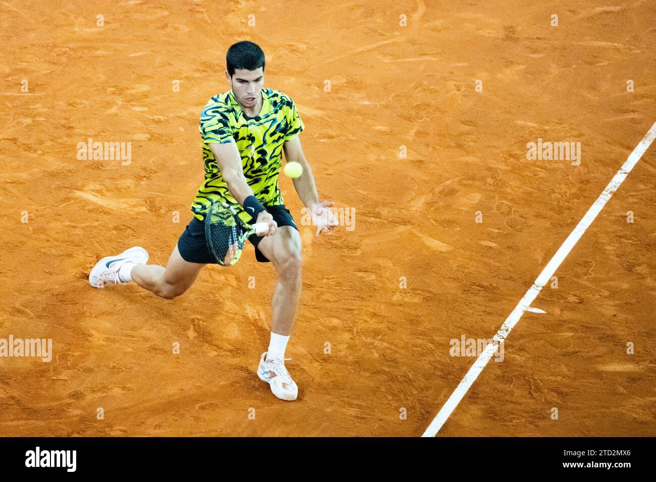 Madrid, 30.04.2023. Mutua Madrid Open Tennis. Magic Box. Master 1000. Twa 1000. Match von Carlos Alcaraz und Dimitrov. Foto: Von St. Bernhard. Archdc. Quelle: Album / Archivo ABC / Eduardo San Bernardo Stockfoto