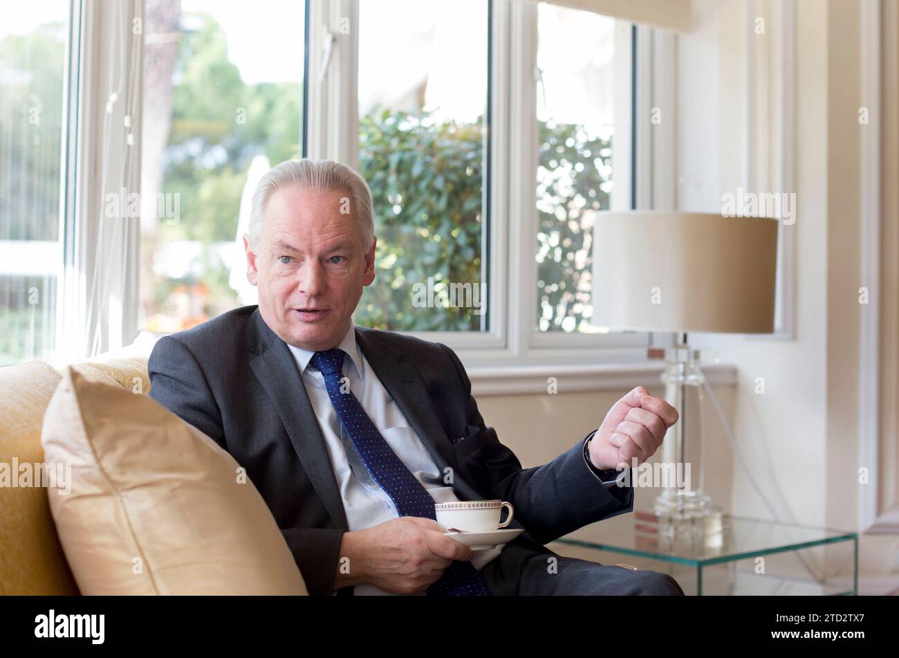 Madrid, 10. Februar 2014. Interview mit Francis Maude, dem britischen Kabinettsminister. Foto: IGNACIO GIL..archdc. Quelle: Album / Archivo ABC / Ignacio Gil Stockfoto