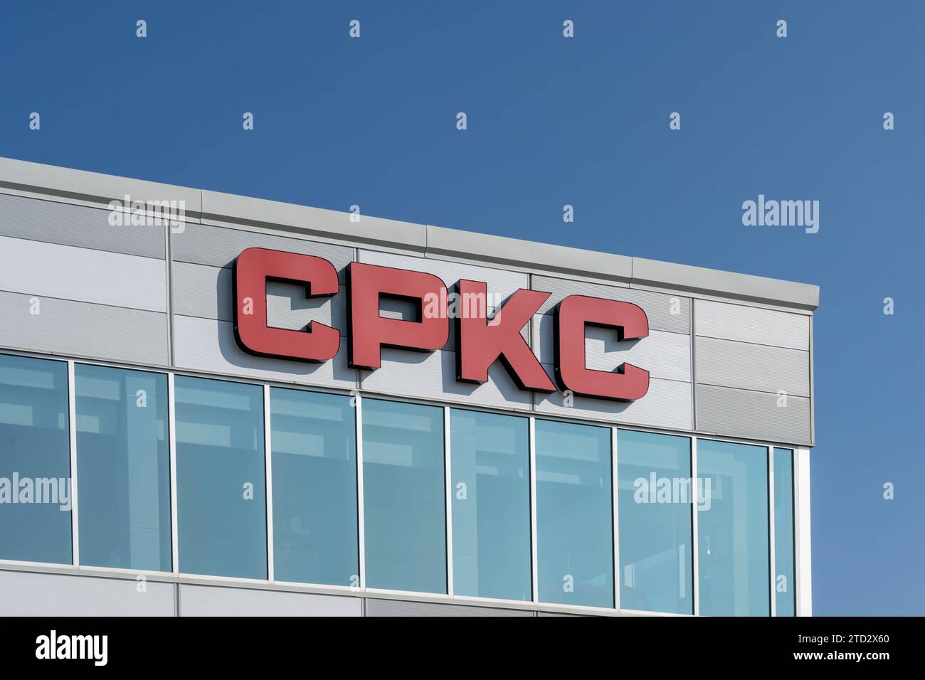CPKC unterzeichnet sein globales Hauptquartier in Calgary, Alberta, Kanada Stockfoto
