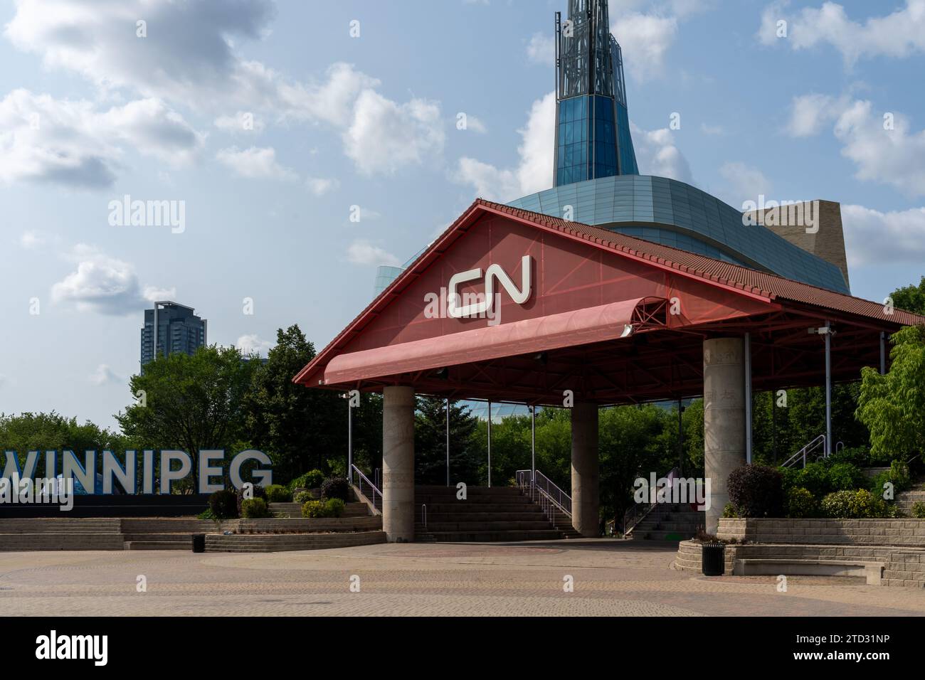 Die CN Stage bei den Forks in Winnipeg, Manitoba, Kanada Stockfoto