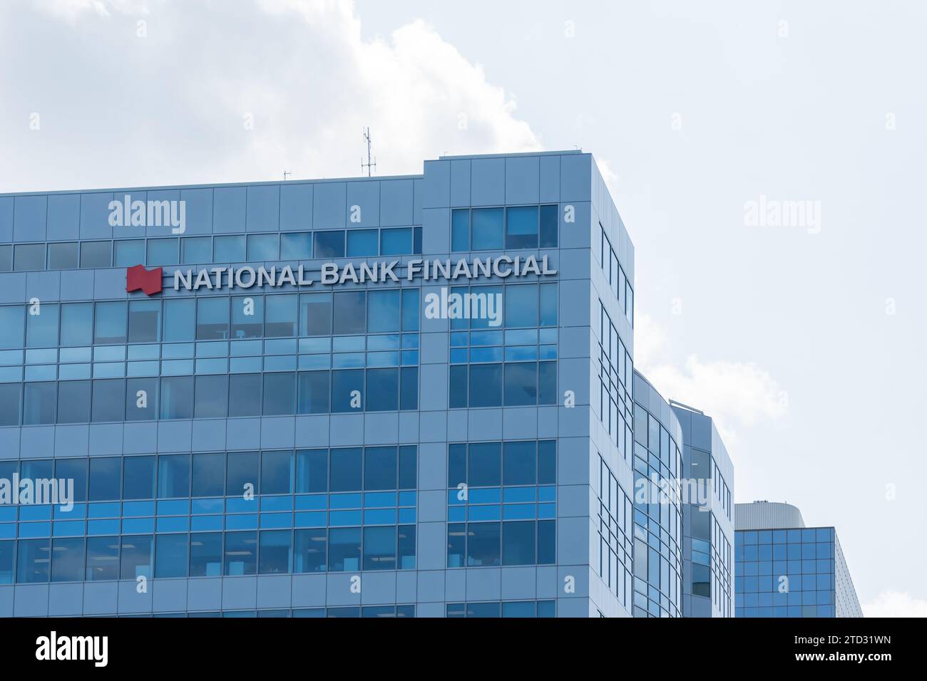 National Bank Financial – Wealth Management-Zweigstelle an der St Mary Ave in Winnipeg, Manitoba, Kanada Stockfoto