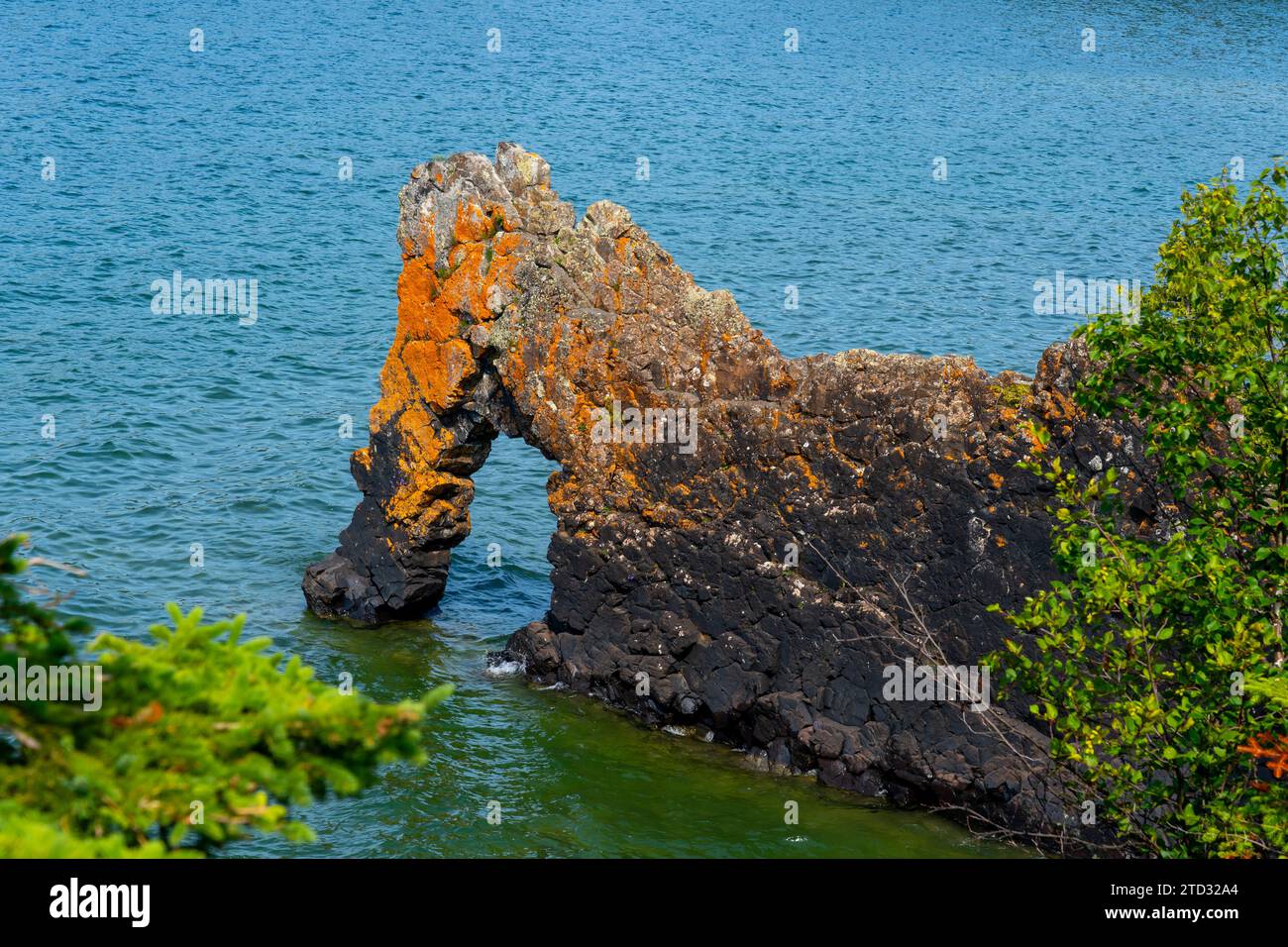 Der Sea Lion Rock ist im Sleeping Giant Provincial Park in der Nähe von Thunder Bay in Ontario, Kanada, zu finden. Stockfoto