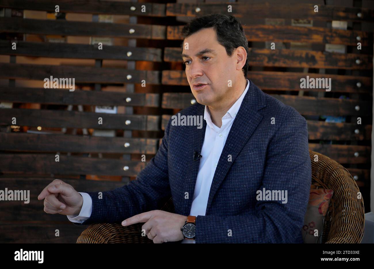 Sevilla, 01/11/2019. Interview mit Juanma Moreno als zukünftige Präsidentin der Junta de Andalucía. Foto: JM Serrano ARCHSEV. Quelle: Album / Archivo ABC / Juan Manuel Serrano Becerra Stockfoto