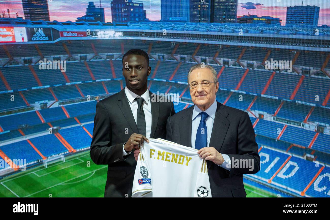 Madrid, 19.06.2019. Präsentation von Ferland Mendy als neuer Real Madrid Spieler. Foto: Ignacio Gil. ARCHDC. Quelle: Album / Archivo ABC / Ignacio Gil Stockfoto