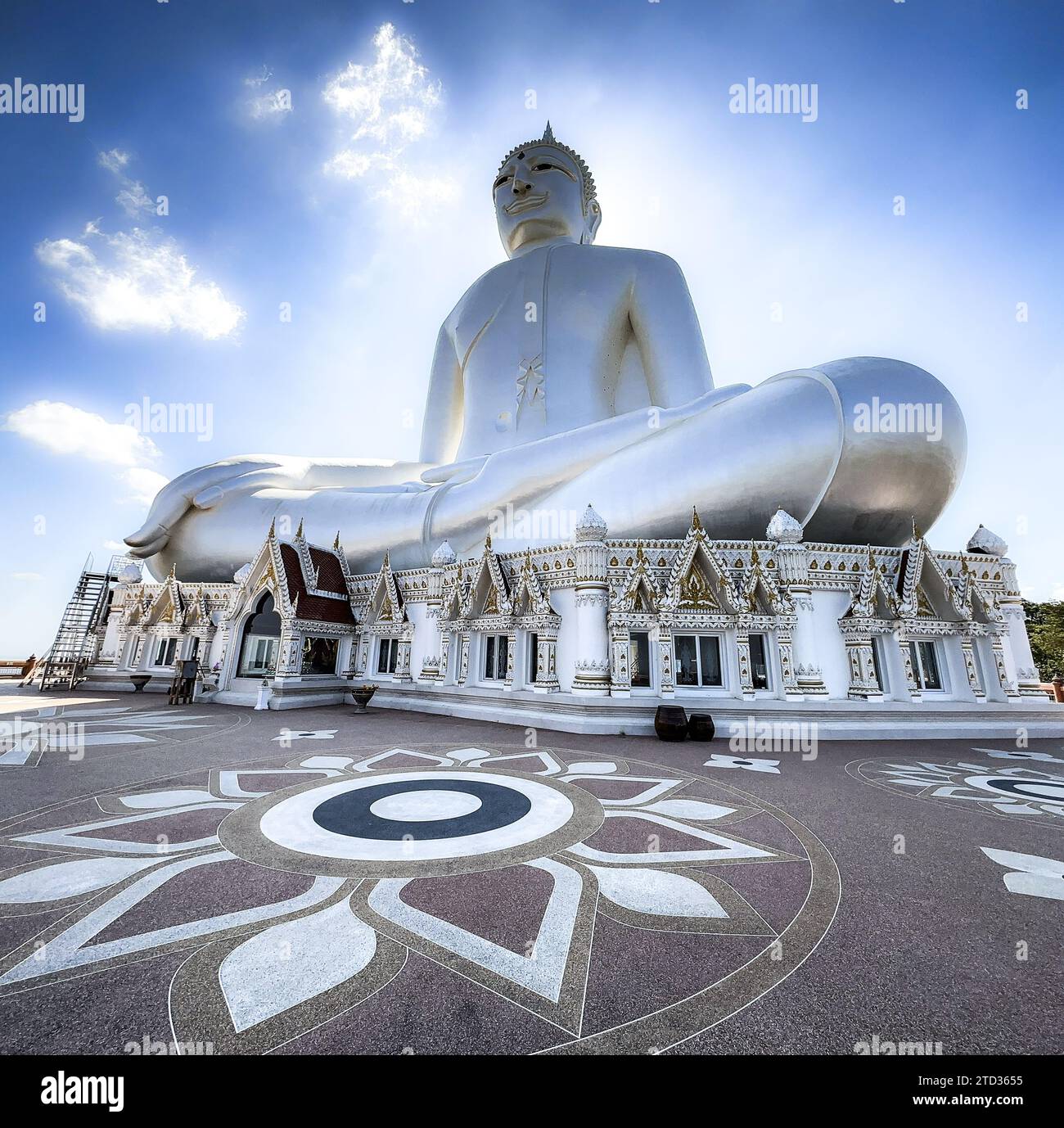 Wat Roi Phra Phutthabat Phu Manorom, Mukdahan, Thailand Stockfoto