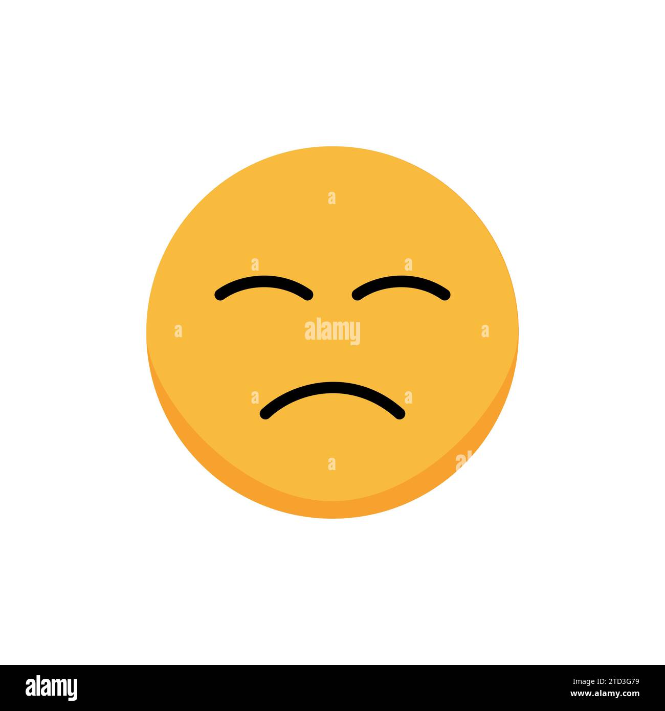 Smiley hat Angst. Comic-Emoji. Illustration des flachen Vektors. Stock Vektor