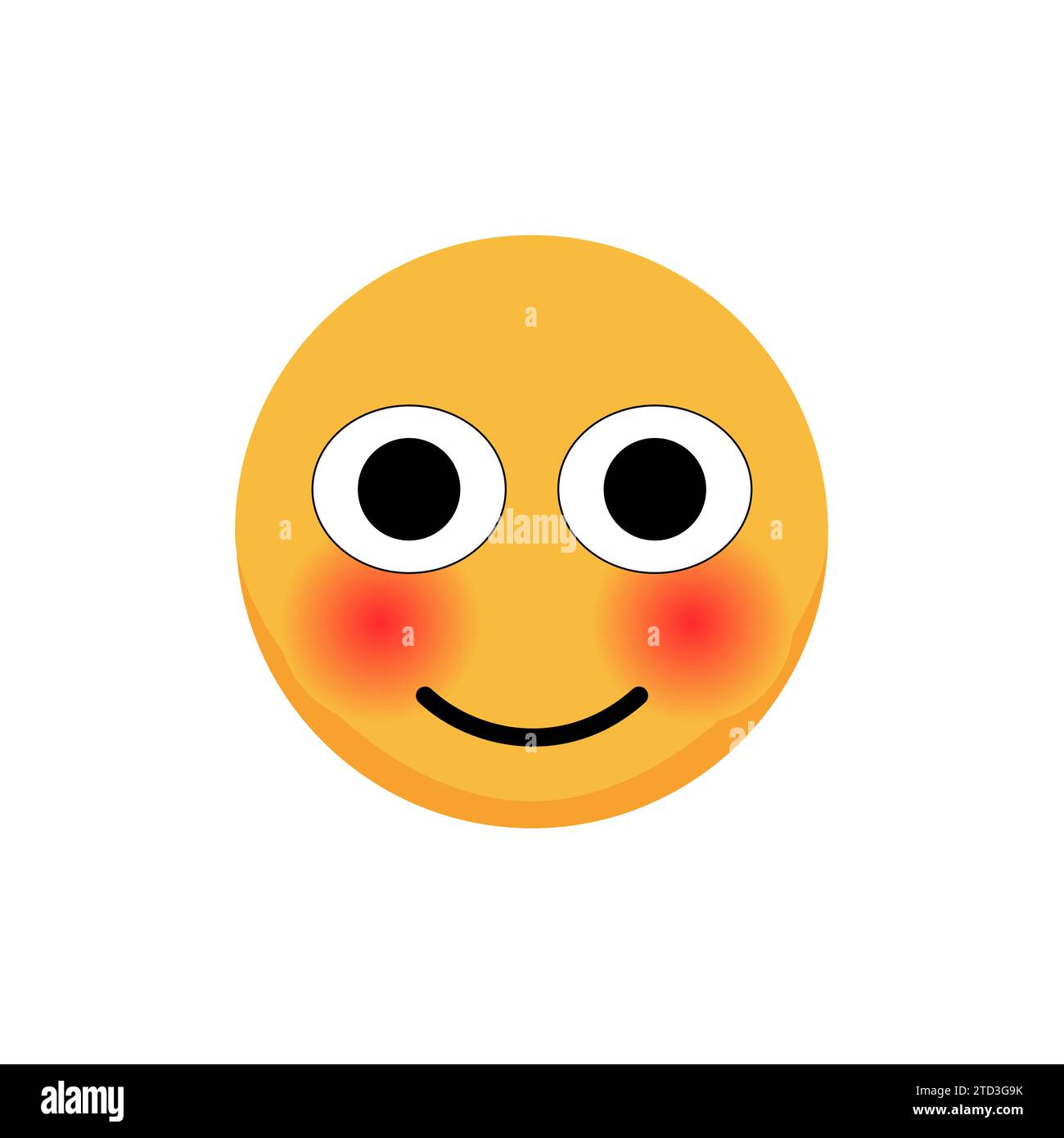 Lächelndes Emoticon. Smiley-Symbol. Comic-Emoji. Vektorabbildung. Stock Vektor