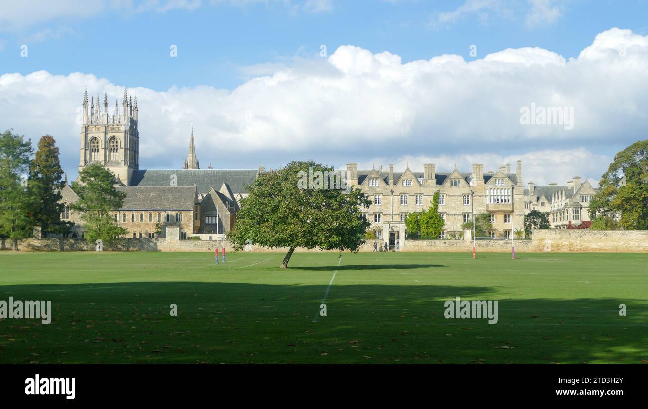 Oxford, England, Vereinigtes Königreich - 23. Oktober 2016: Rugby Field im University of Oxford Park Stockfoto