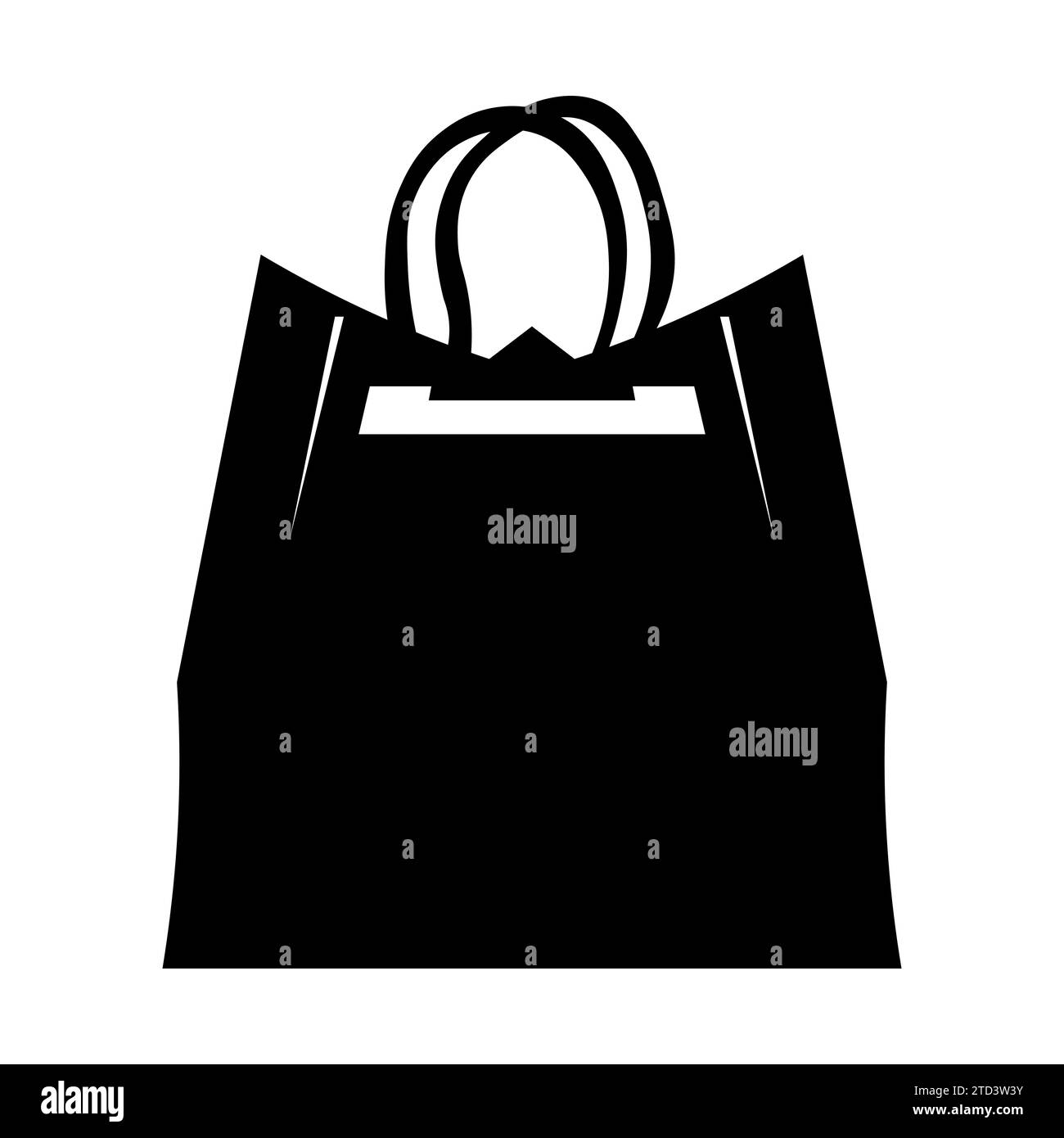 Schwarzes Symbol des Taschenvektors auf weißem Hintergrund Stock Vektor