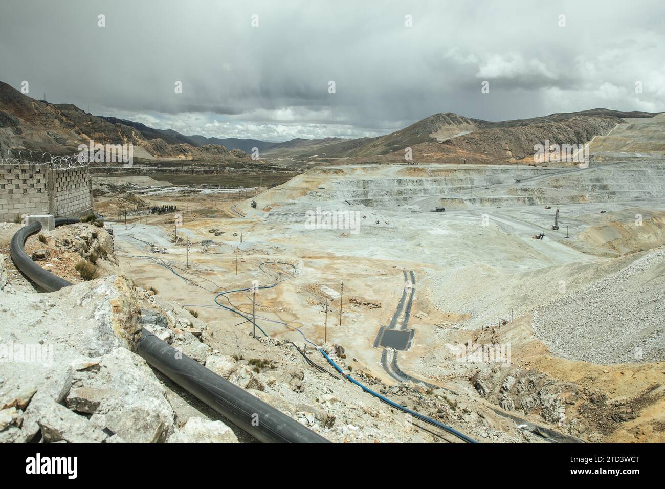 Tagebau für die Zinkgewinnung, Ticlio Pass, Abra de Anticona, Peru Stockfoto