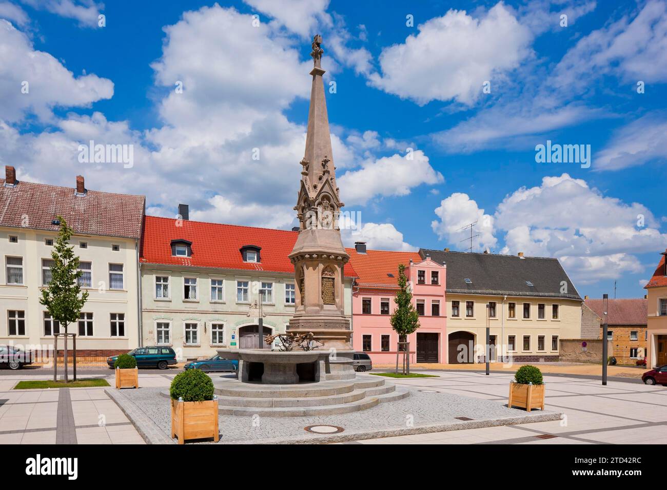 Marktplatz Bad Schmiedeberg Stockfoto