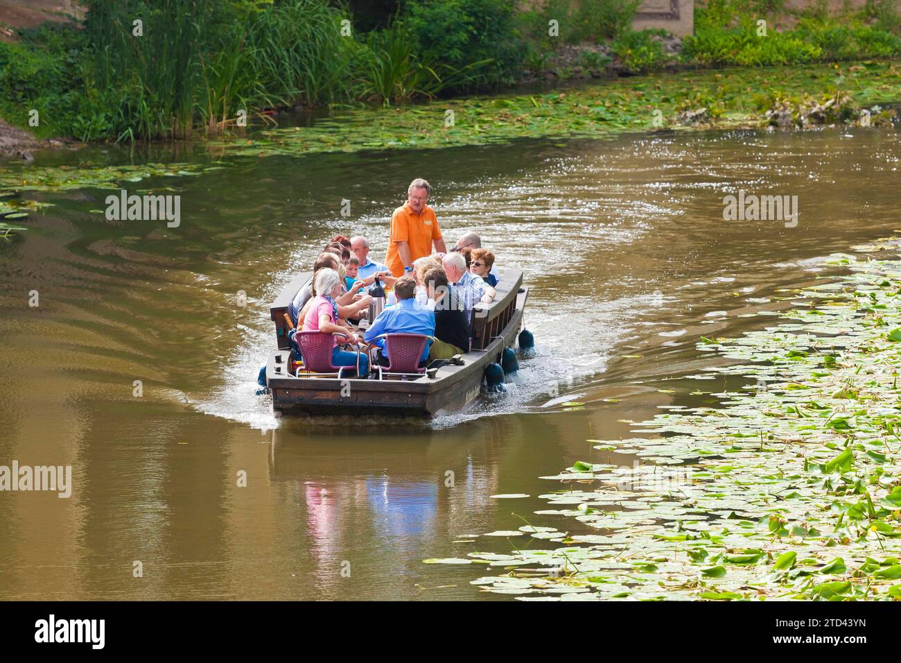 Leipzig, Wasserwandern auf dem Karl-Heine-Kanal Stockfoto