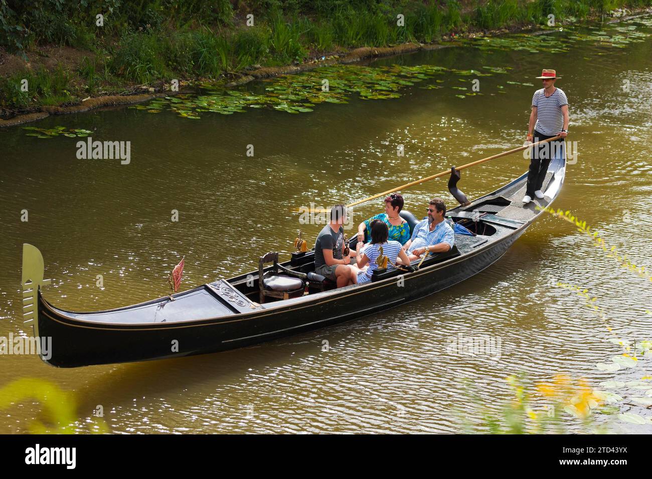 Leipzig, Wasserwandern auf dem Karl-Heine-Kanal Stockfoto