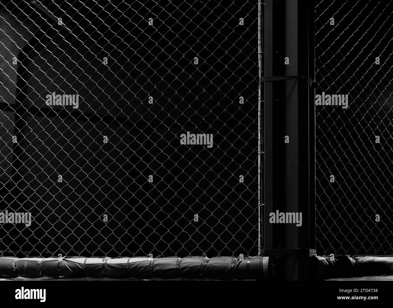 Bild eines Achtecks. Konzept von Boxen, Sport, muay thai, Kampfkunst Stockfoto