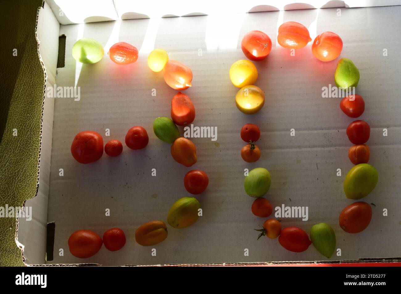 Nummer 30 aus Tomaten Stockfoto