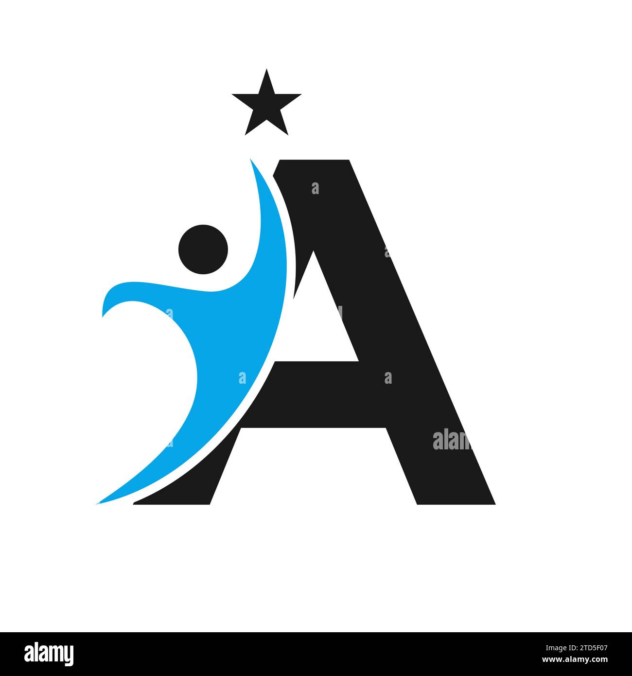 Buchstabe A Bio-Logo, Health Care Symbol, gesundes Logo, Care Sign Stock Vektor