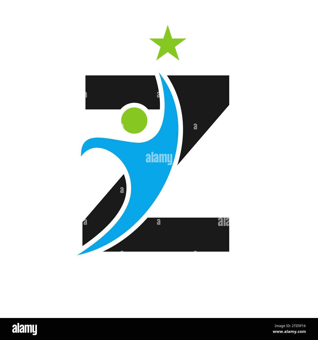 Letter Z Bio Logo, Health Care Symbol, gesunde Logotype, Care Sign Stock Vektor