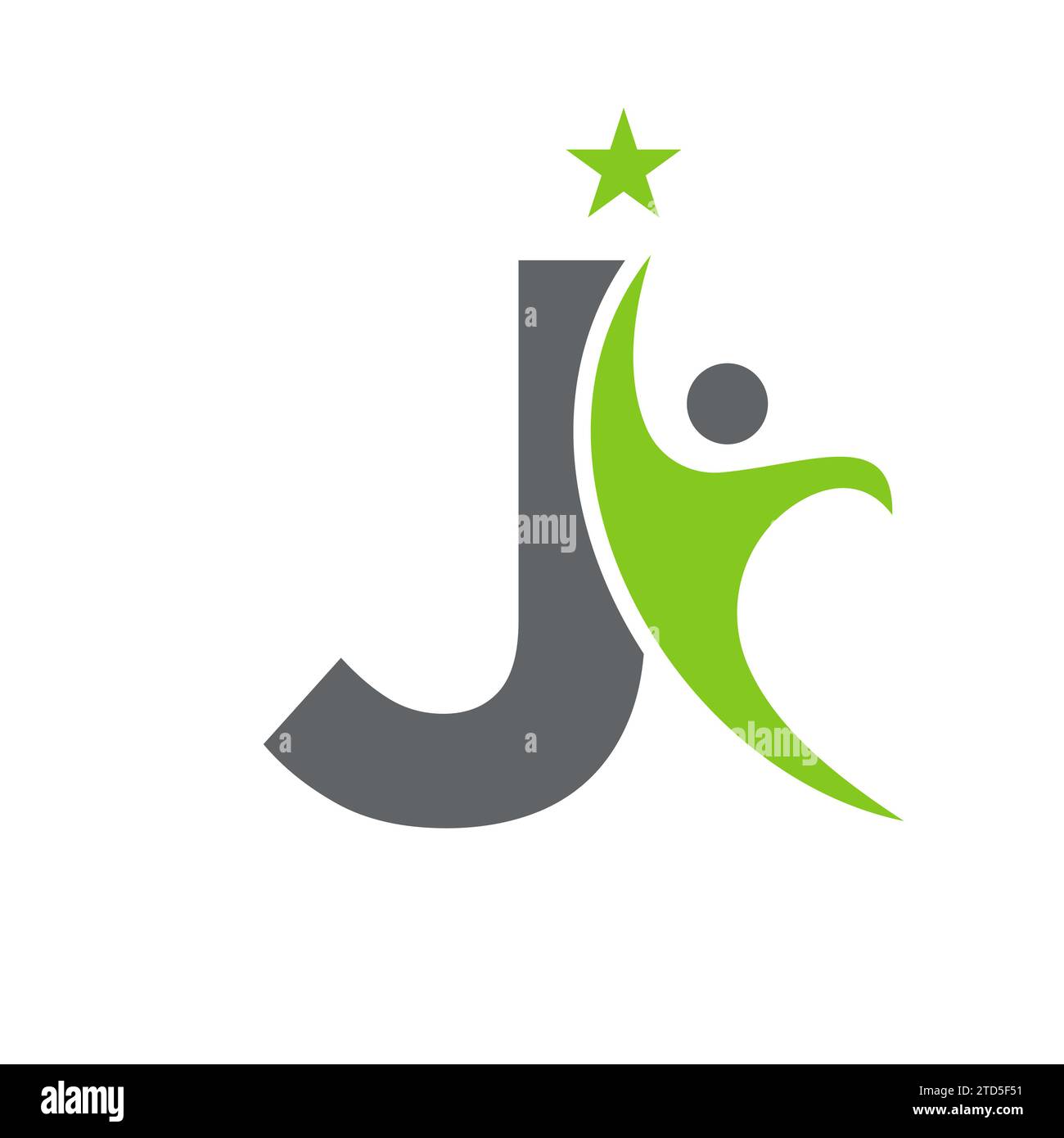 Buchstabe J Bio Logo, Health Care Symbol, gesundes Logo, Care Sign Stock Vektor